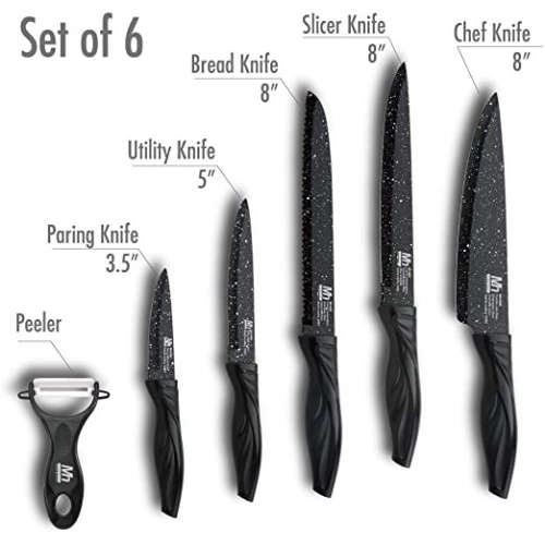 Marble Coated Knife Set