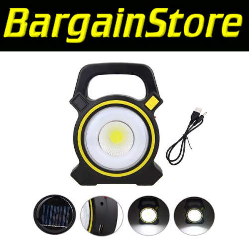 Solar and USB Rechargeable COB LED Light - 3 ON AUCTION