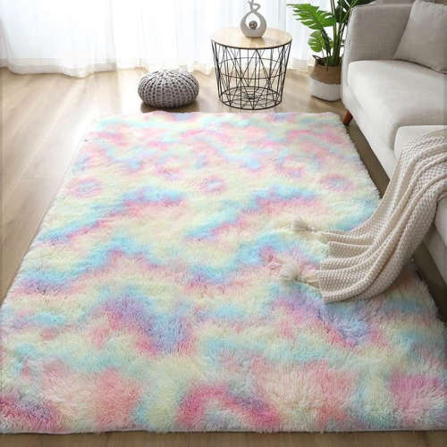 Rainbow Unicorn Fluffy Carpet - 3 ON AUCTION