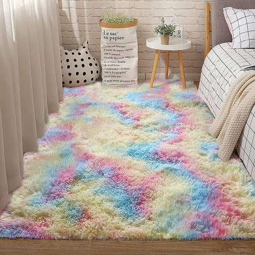 Rainbow Unicorn Fluffy Carpet - 3 ON AUCTION