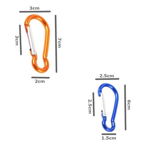 4 Piece Carabiner Aluminium Alloy Snap Clip Set - 3 ON AUCTION