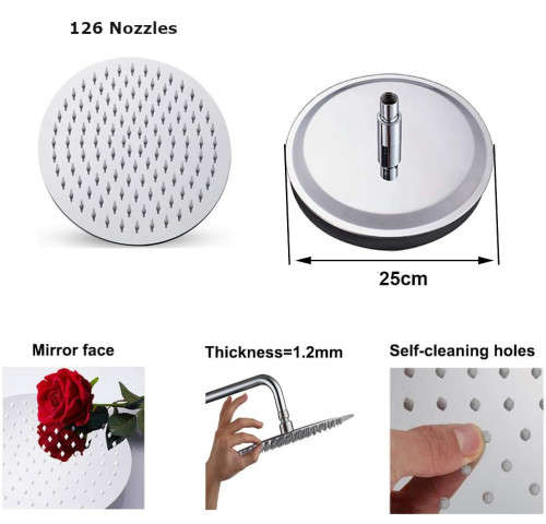 25cm Rainfall Showerhead - 3 ON AUCTION