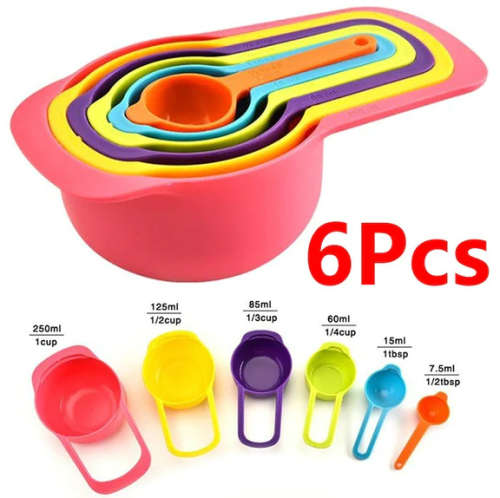 6pc Measuring Cup Set - 3 ON AUCTION