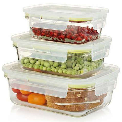 3pcs Airtight Glass Containers