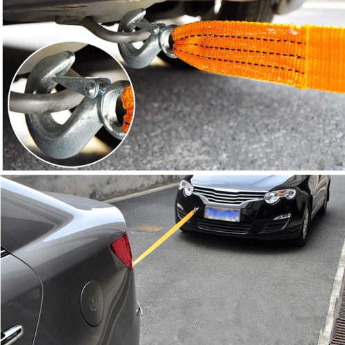 4m 3.5T Tow Rope with Forged Hook Safety Latches - 3 ON AUCTION