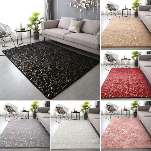 Soft, Marble Carpet with Gold Detailing  - NEW LOW SHIPPING