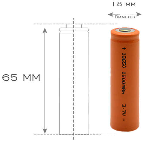 2pc 1500mAh Rechargeable 18650 Lithium Batteries - 3 ON AUCTION