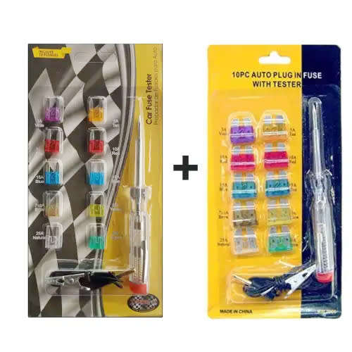 20 Piece Assorted Vehicle Fuse Set + Tester Pen