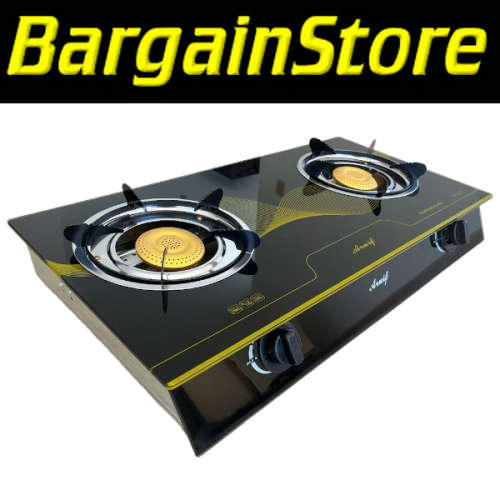 Double Burner Tempered Glass Gas Stove - NEW LOW SHIPPING