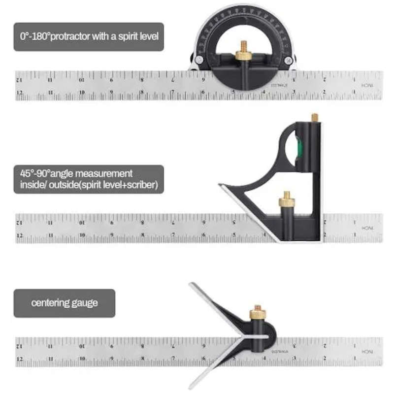 Multi Angle Square Ruler and Spirit Level Device