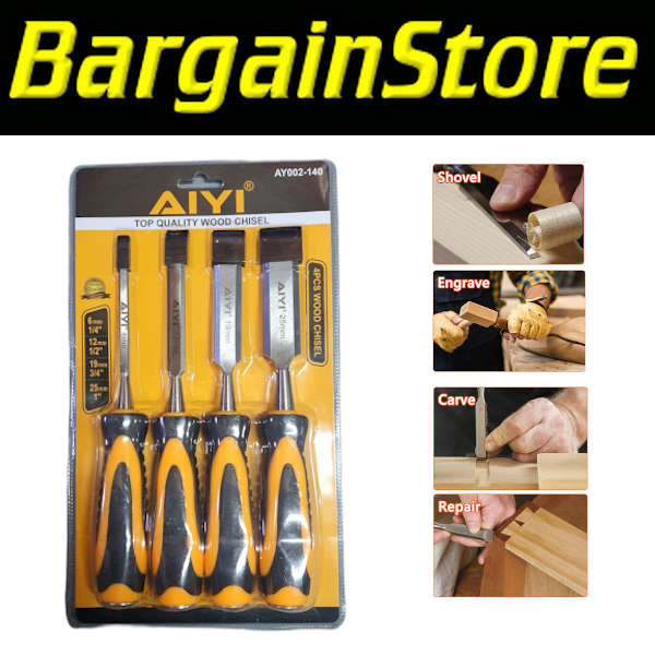 4 Piece Wood Chisel Set