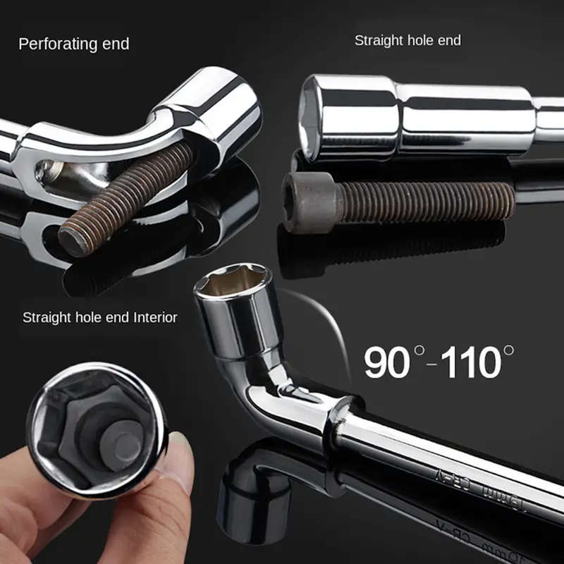 9 Piece L-Shaped Perforated Socket Spanner Set