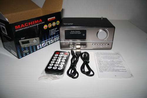 //Late entry// Machima media player with built in radio, use stand-alone or with mp3, cell, usb etc.