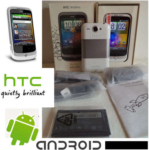 New <White> HTC Wildfire in box with accessories