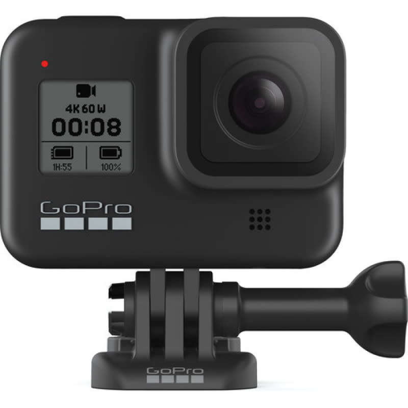 GoPro HERO8 Black Action Camera + Stand & Head Strap