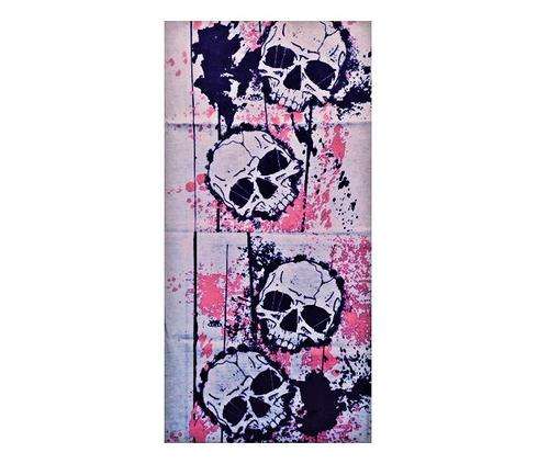 Bikers scarf  - face mask -simless tubular SKULL grey