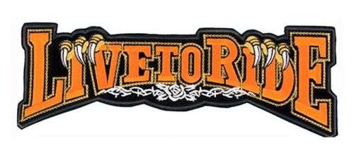 Biker patch top rocker Live to ride