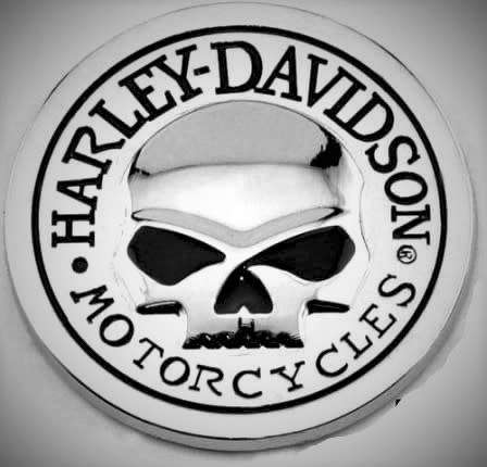 Harley Davidson chrome badge