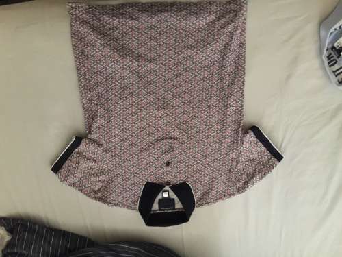 Roberto Cavalli Class slim polo golf shirt geometric pattern Large Hugo Boss Armani Prada