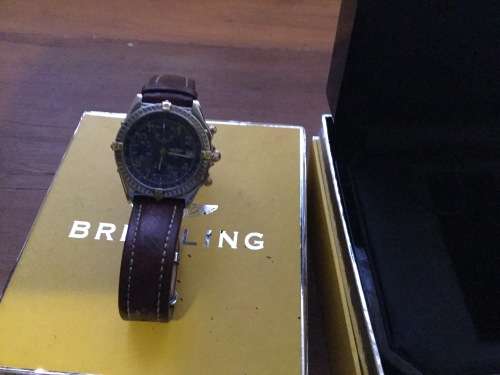 Breitling chronomat watch in good condition original box(damaged) no papers Rolex Omega Panerai