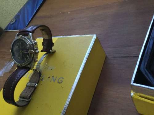 Breitling chronomat watch in good condition original box(damaged) no papers Rolex Omega Panerai