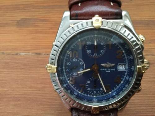 Breitling chronomat watch in good condition original box(damaged) no papers Rolex Omega Panerai
