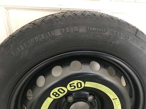 Mercedes Benz vehicle Space Saver Spare Tyre Tire Donut T 125/90 R16 CST17 C Class bmw Audi
