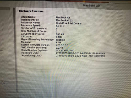 2019 Macbook Air