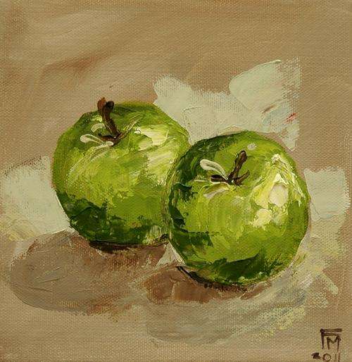Two green apples