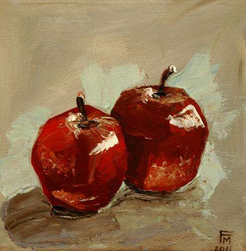 Two red apples
