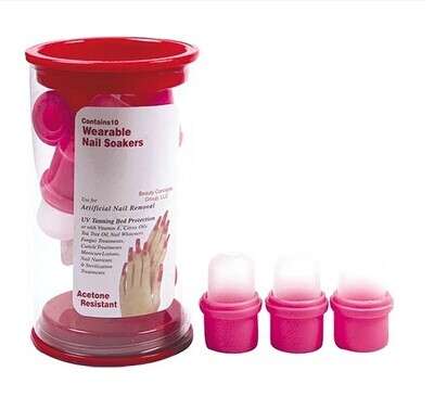 MIX BOX - 10x Wearable REUSABLE UV Gel Nail Polish Remover Soakers