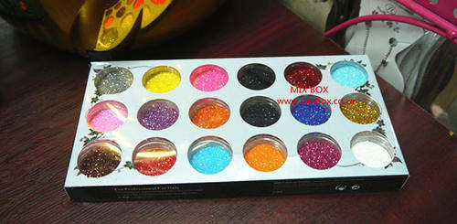 MIX BOX - 18 colors nail glitter