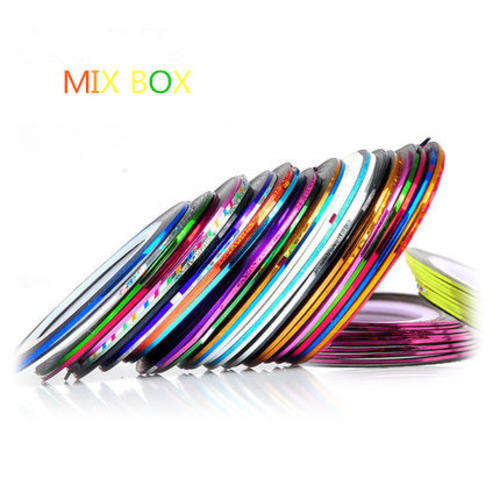 MIX BOX - 32 colors rolling nail strip nail decorations