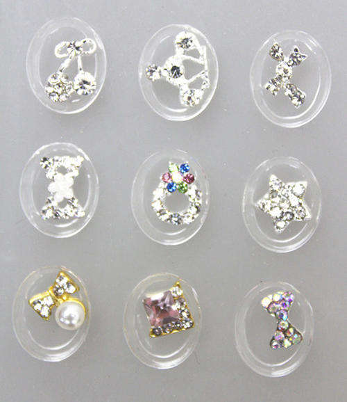 The Nail Art - 9 grid diamond nail art