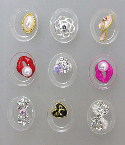 The Nail Art - 9 grid diamond nail art