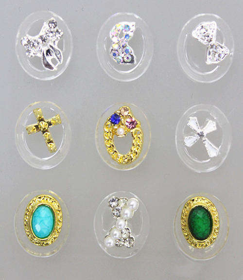 The Nail Art - 9 grid diamond nail art