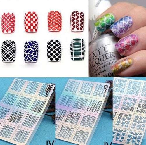 Stencil Sticker Nail Art Accessories Decoration JV201-JV220