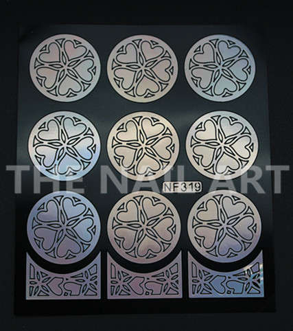 Stencil Sticker Nail Art Accessories Decoration NF319