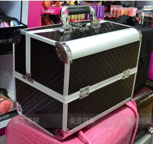 The Nail Art - MDF aluminum cosmetic train makeup beauty case box