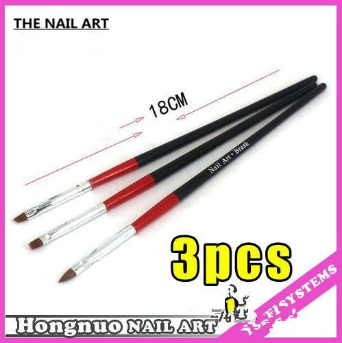 The Nail Art - 3Pcs Different Sizes Maincure Brush
