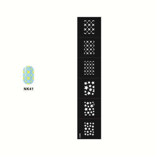 Stencil Sticker Nail Art Accessories Decoration NK41