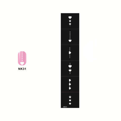 Stencil Sticker Nail Art Accessories Decoration NK31