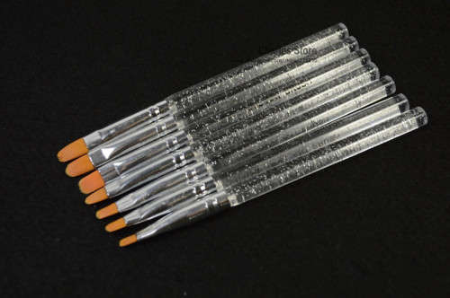 The Nail Art - 7pcs Clear Different Size Gel Brush