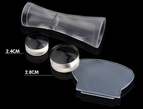 The Nail Art - Big Clear transparent jelly nail stamper; DIY nail art printer stamper