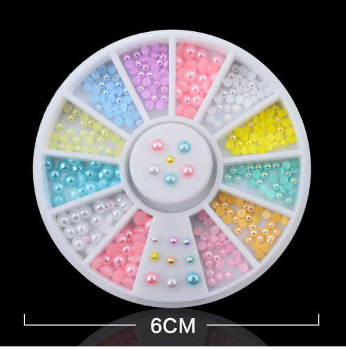 The Nail Art - Colorfull Peal Nail Decoration 2mm 3mm