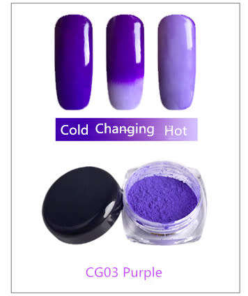 The Nail Art - Temperature Color Change Powder 2g with brush CG03