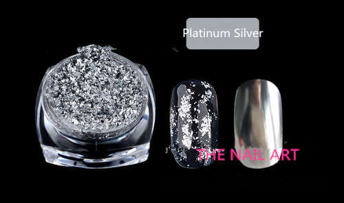 The Nail Art - Platinum Silver Mirror Powder