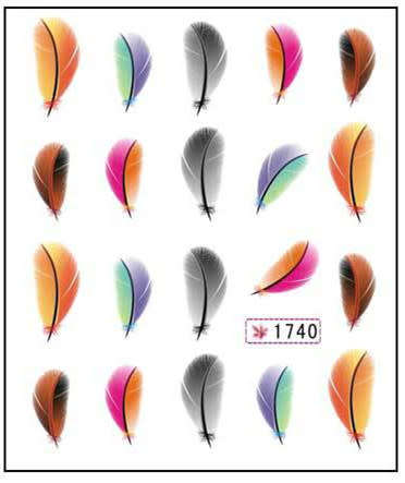 The Nail Art - Feather Sticker 1740