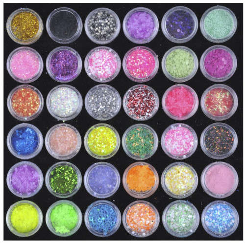 The Nail Art - Small Round Sequins 36pcs