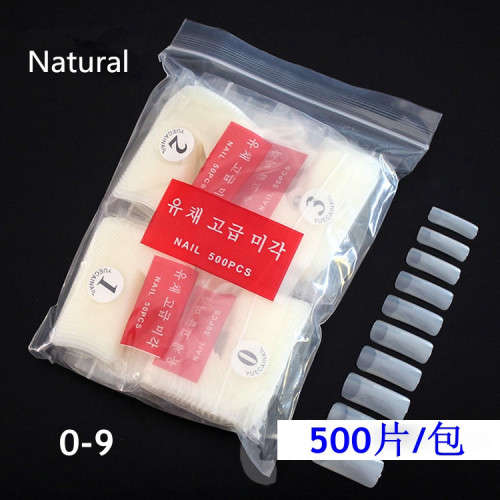 The Nail Art - Halfmoon Tips 500pcs - Natural